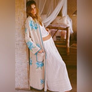 Spell Coastal Granny Maxi Cardigan